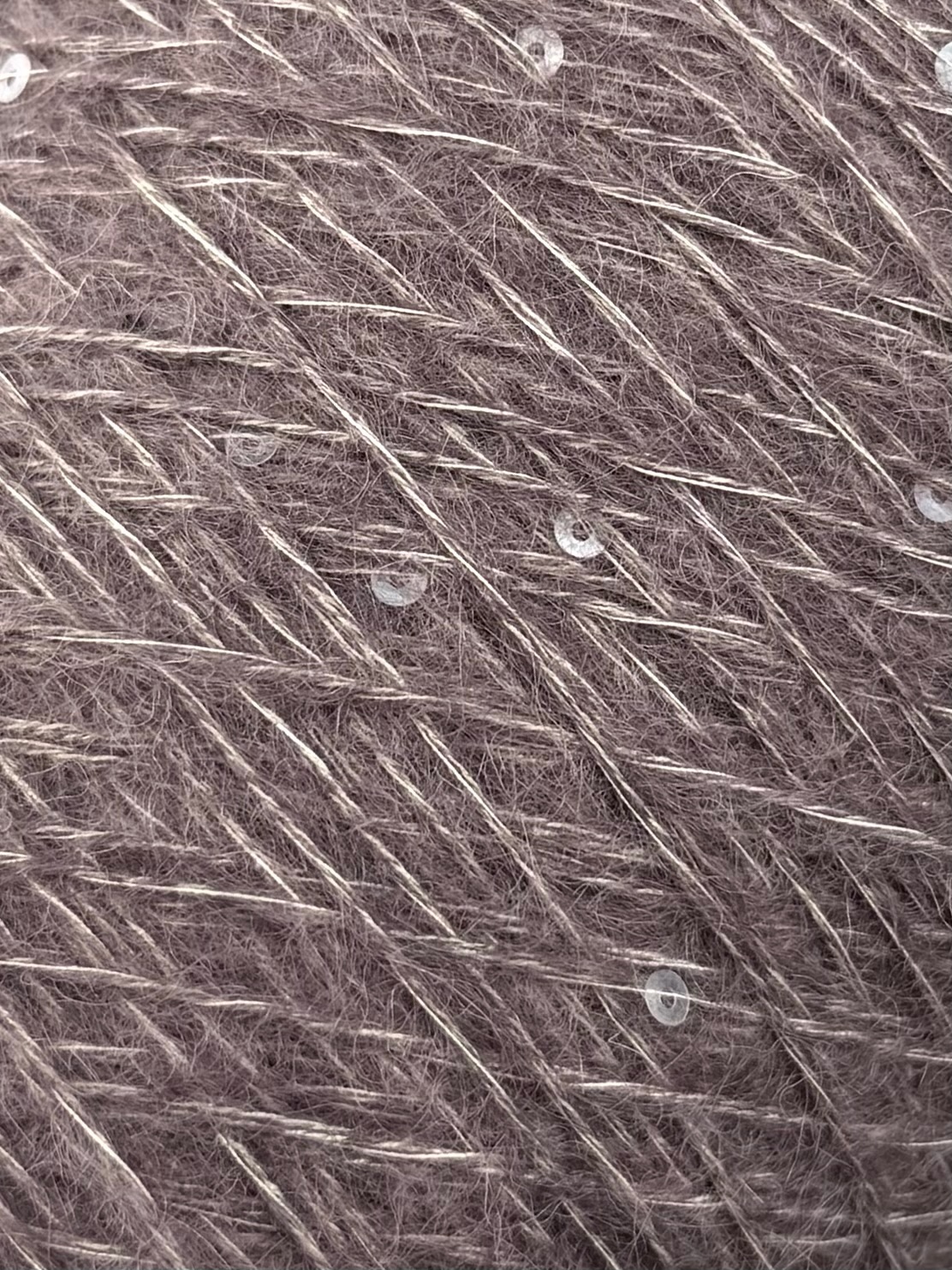 Art. Royal Shine – Kid-Mohair, Seide mit Pailletten col. Taupe-Malve  430 m / 100 g | Auswahl Zimpfer Wolle